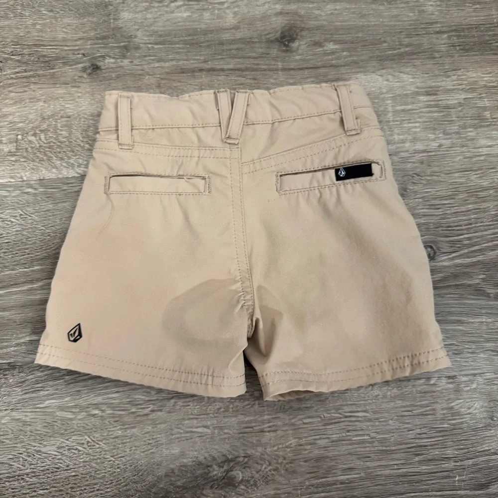 Kid's Volcom Tan Flat Front Walking Shorts